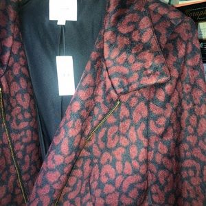 BRAND NEW Navy and Deep Red Pea Coat